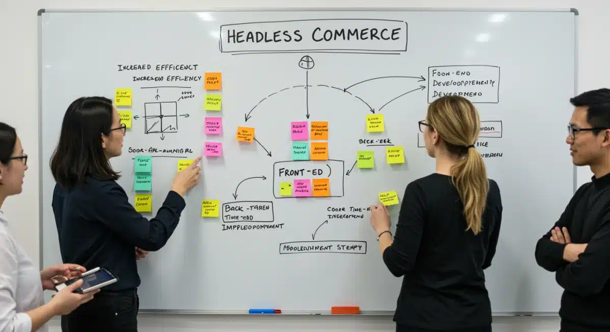Agile development team benefiting from headless commerce efficiency