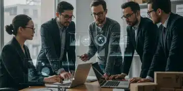 Business professionals analyzing B2B e-commerce growth strategies in the US market for 2025.