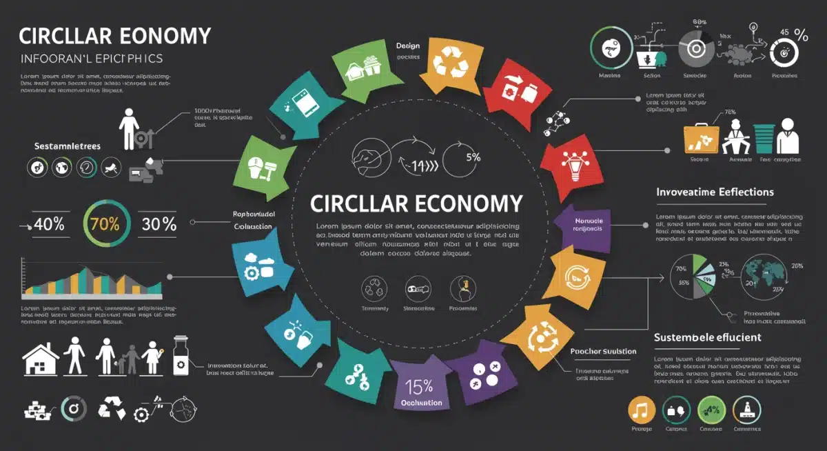 Infographic depicting the circular economy model for retail sustainability