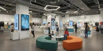 Experiential Retail: Boosting US Sales by 25% in 2025 Modern experiential retail store in US with interactive displays and engaging customers