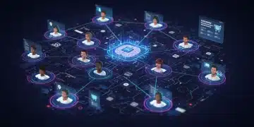 Hyper-Personalization at Scale: 1-to-1 Marketing for 100,000+ US Customers Digital network illustrating hyper-personalization for 100,000 US customers