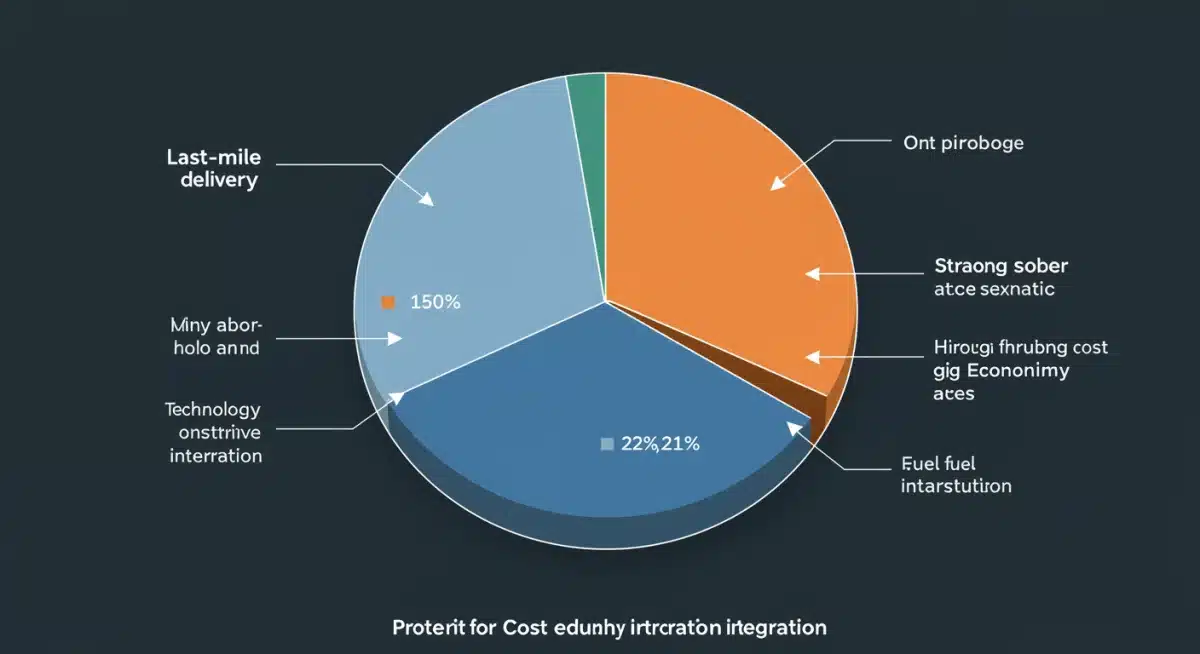 Infographic detailing last-mile delivery cost breakdown and gig economy optimization potential.