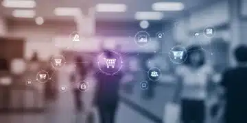 Predictive analytics dashboard showing consumer trend forecasts for retail