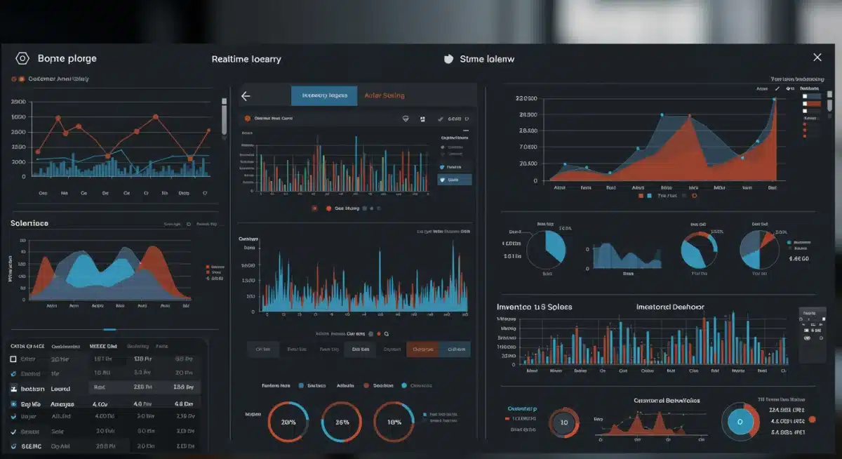 Retail analytics dashboard showing sales and inventory data